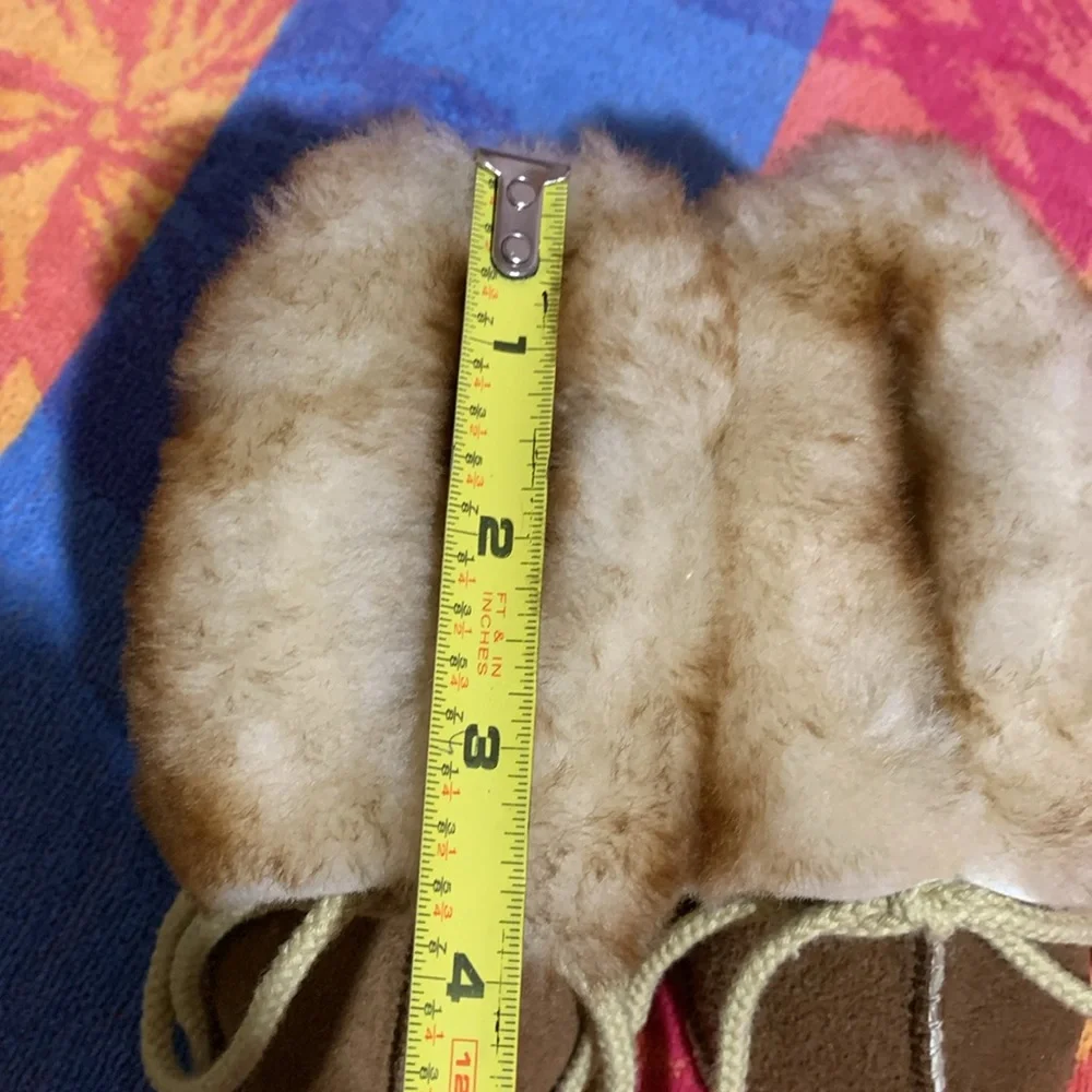Mountain Sheepskin Moccasins Baby Shoes Small Infant Toddler Brown Tan New